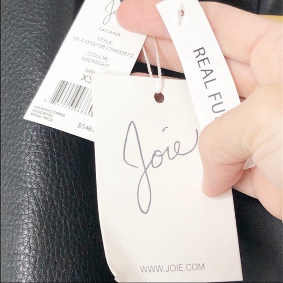 NWT JOIE FAYANA WOOL- LEATHER COZY NAVY MOTO JACKET - Picture 9 of 13